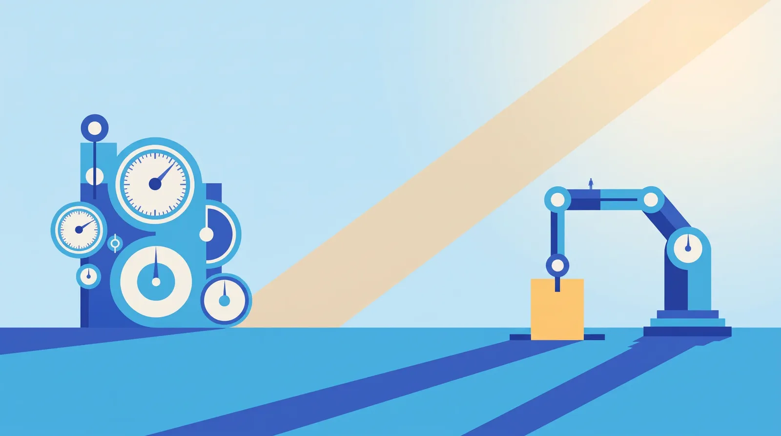 Illustration — Analytics Tells You. A System Does It.